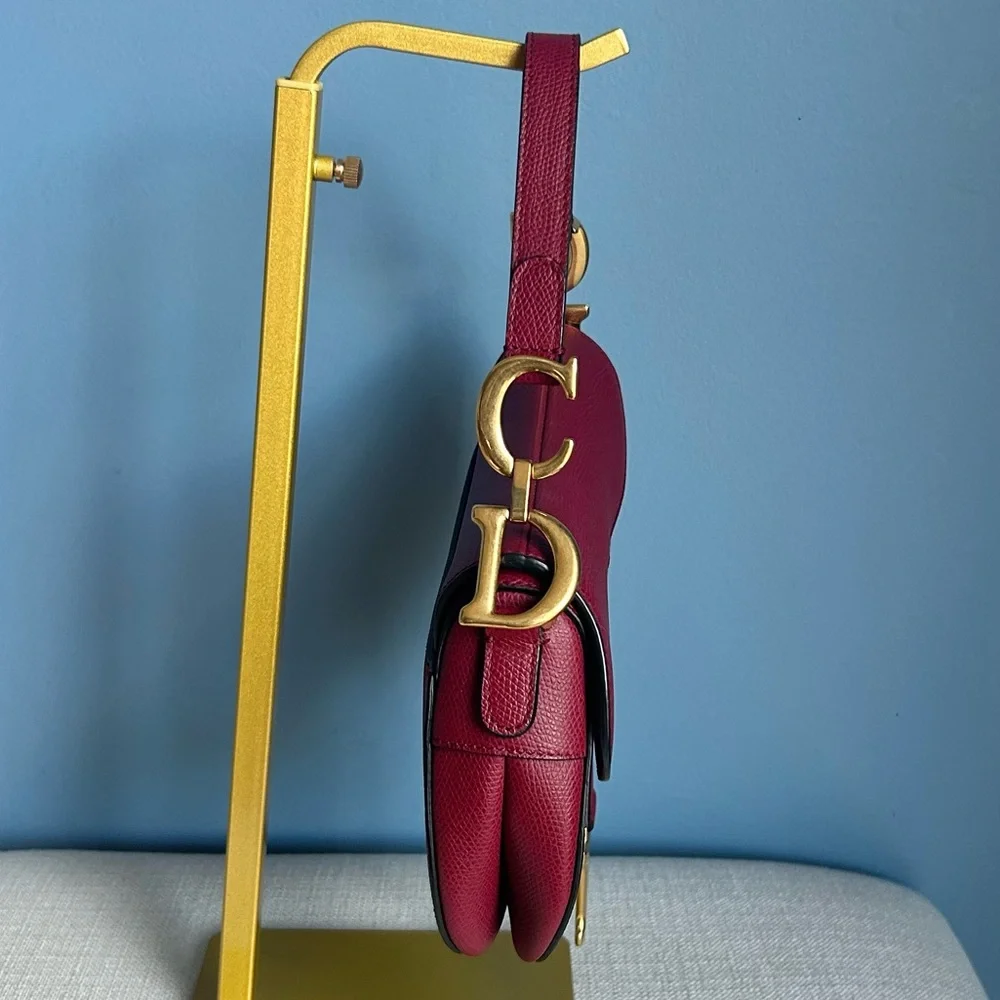 Dior Mini Red Saddle Bag - Picture 6 of 16